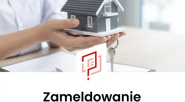 Model domu z kluczami w dłoni. Dowiedz się, jak przemeldować dzieci i zameldować się w nowym miejscu.