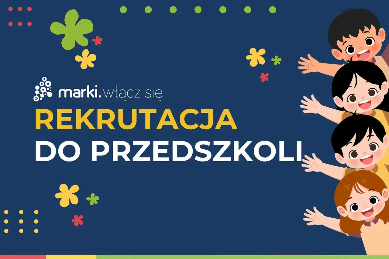 Rekrutacja do przedszkola! Dzieci w wieku przedszkolnym witają z uśmiechem.