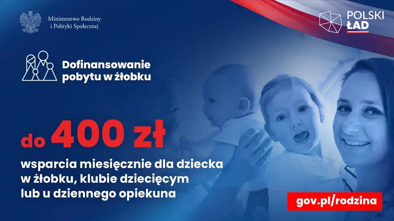 Dofinansowanie do 400 zł miesięcznie na dziecko w żłobku. Sprawdź, ile kosztuje żłobek miesięcznie dzięki wsparciu!
